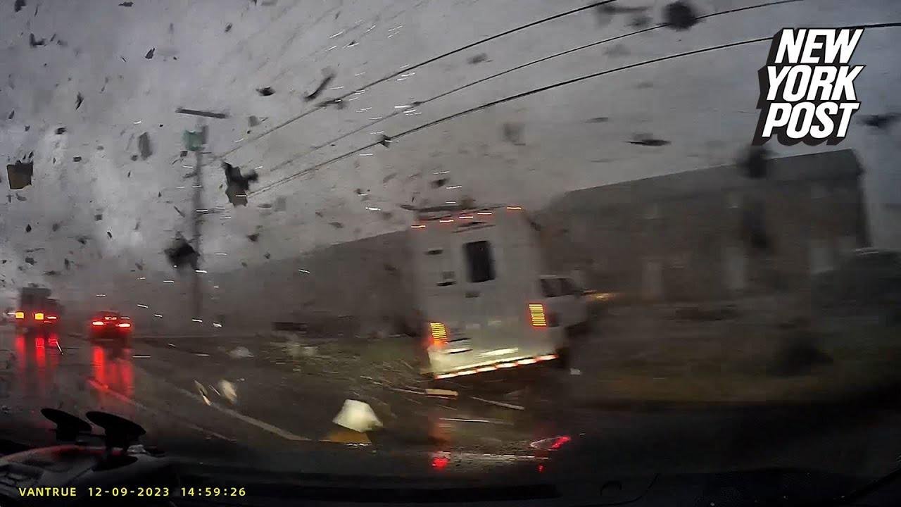Shocking video shows the moment a car gets totaled by deadly Tennessee tornado