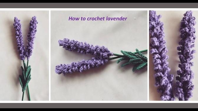 Crochet lavender flower
