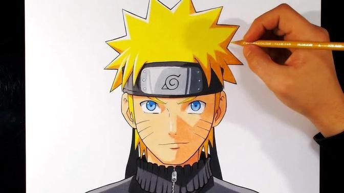 Cómo dibujar a Naruto con lápices de colores | Fácil | ArteMaster