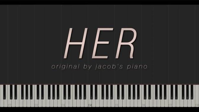 Her \\ Original Composition \\ Synthesia Piano Tutorial