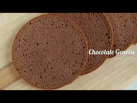 폭신폭신  '초코 제누아즈' 만들기(with 반 별립법) : Chocolate Genoise｜siZning