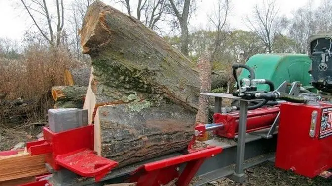 10 Perfect Homemade Log Splitter Wood Processing  Dangerous Fast Firewood Cutting Chainsaw Machines