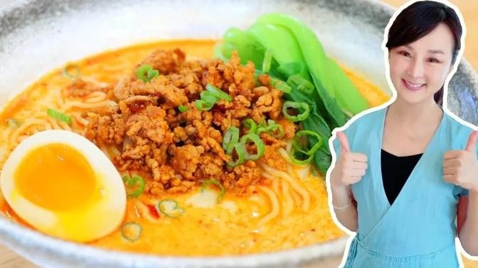 The Tastiest Tantanmen Ramen Recipe Ever! "CiCi Li - Asian Home Cooking Recipes"