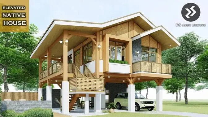 Elevated Native House | Modern Bahay Kubo with POOL | Amakan House Design | 3 Bedrooms