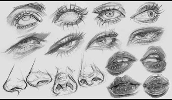 ✨HOW I DRAW - EYE, NOSE, LIPS - ✨