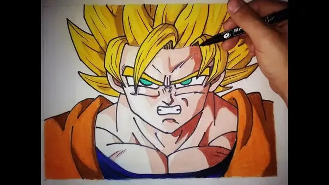 Cómo dibujar a Goku Black de Dragon Ball Super | How to draw Goku Black DBS  | ArteMaster