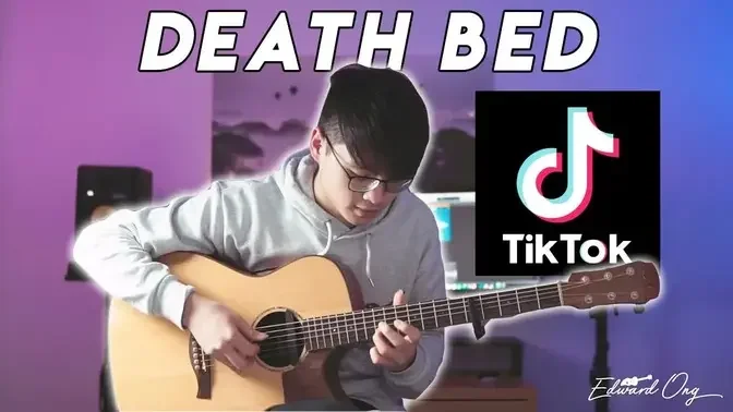 Death Bed Fingerstyle Guitar | Powfu ( Coffee for your head ) | Edward Ong