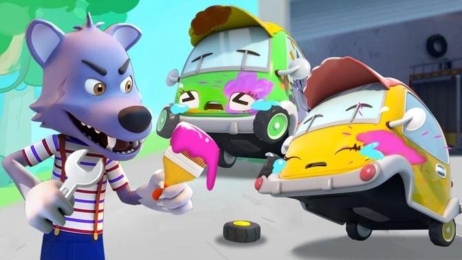Ah   Oh   Five Little Cars Got Hurt   😭   Boo Boo Song   Cartoon for Kids   BabyBus - Cars World