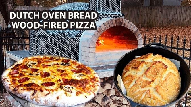  Firing the Brick Oven, Cooking Pizza and Dutch Oven Bread
