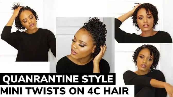 How to Mini twists on 4C natural Hair - TIPS TRICKS GIVEAWAY