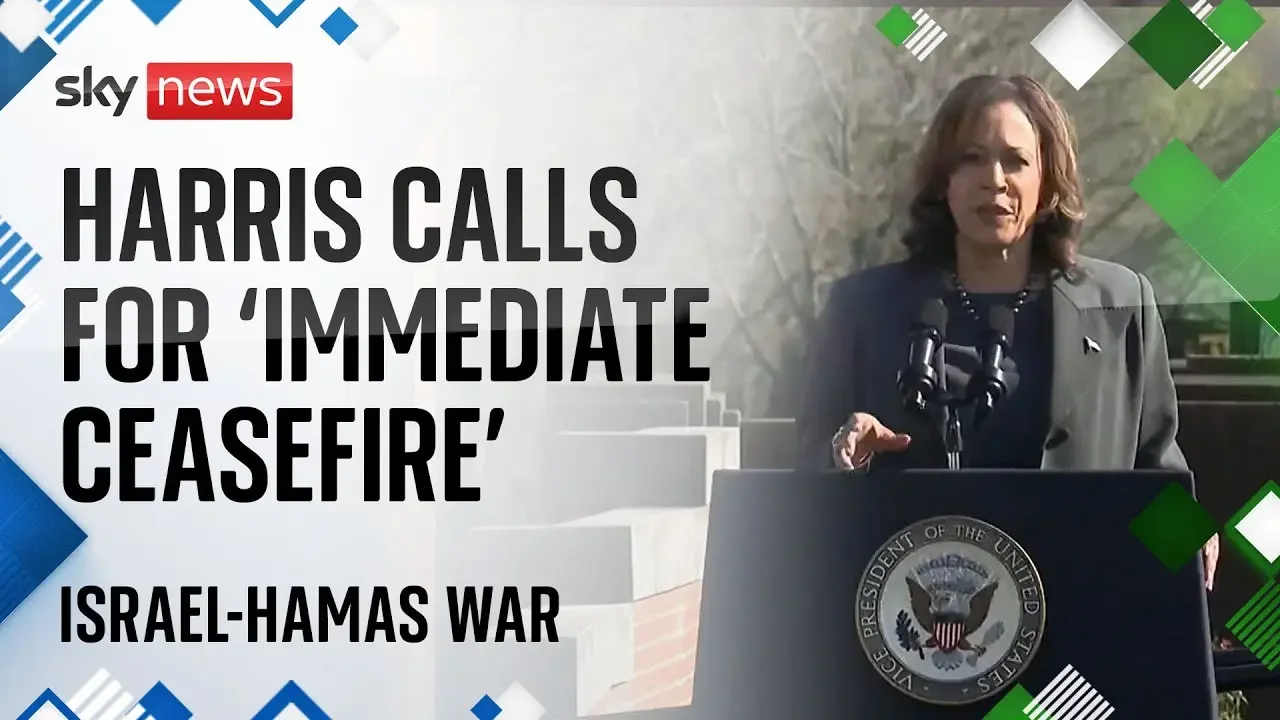 US vice president Kamala Harris calls for 'immediate ceasefire' in Gaza | Israel-Hamas war