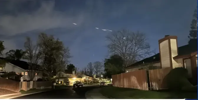 Mysterious Streaks of Light Seen in the Sky Over Northern California