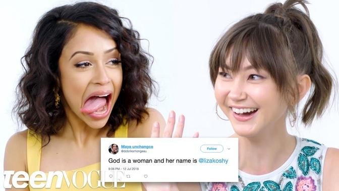 Liza Koshy and Kimiko Glenn Compete in a Compliment Battle | Teen Vogue