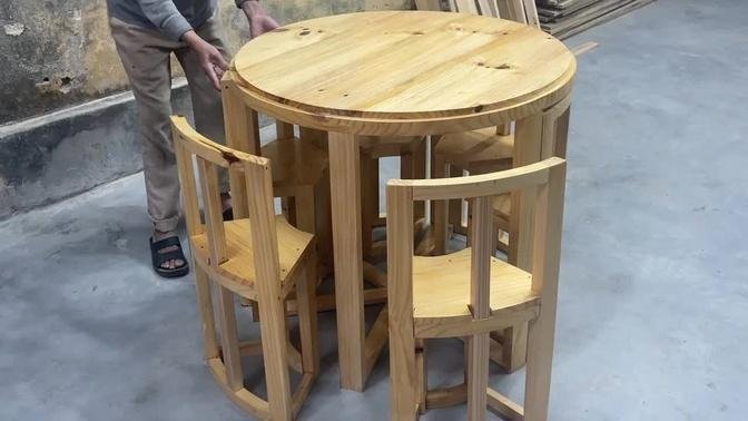 Amazing Design Ideas Woodworking Utility For Tight Spaces - Build A Round Dining Tables And Chairs