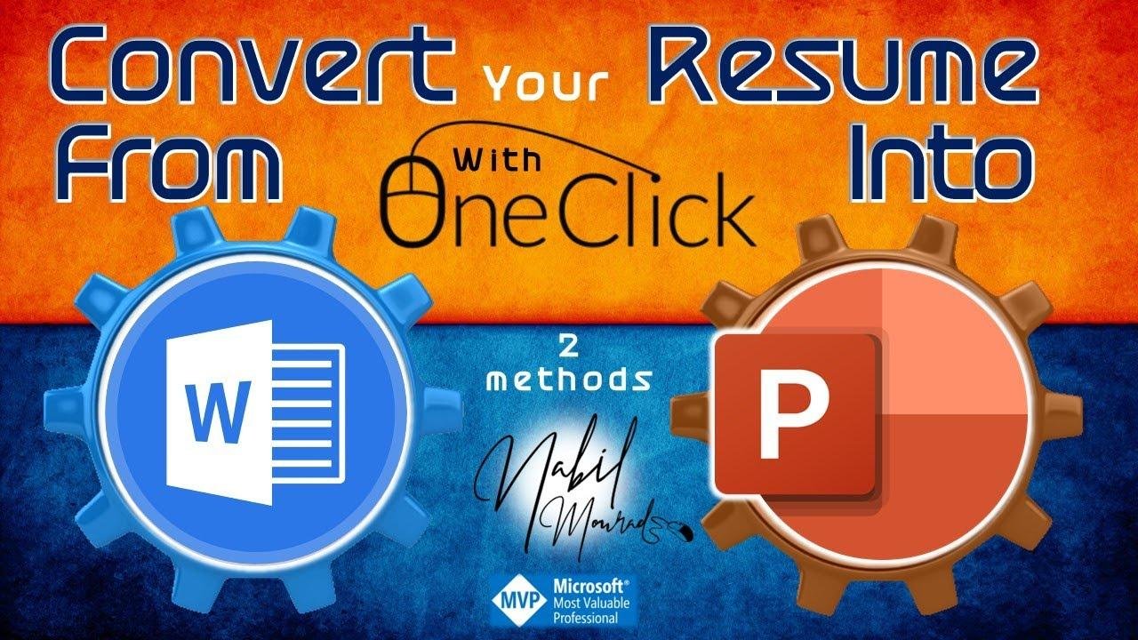 Convert A Word Resume To PowerPoint With a Single Click- Get The Job