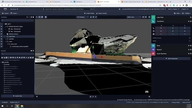 Lab 13 Create a Virtual Reality Scene on #AWS Sumerian