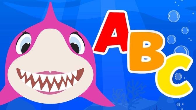 ABC Phonics Song with Baby Shark: Lesson #1 (ABC) + TWO words Per ...