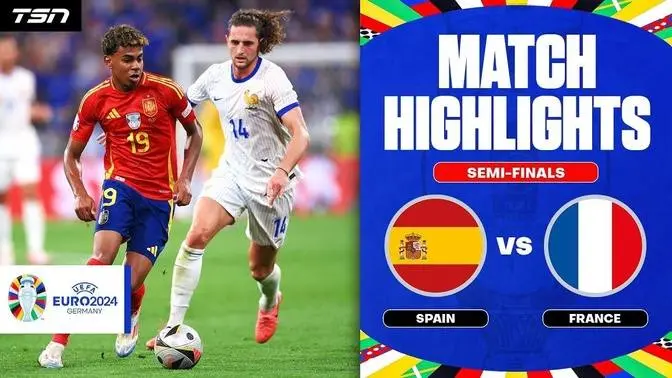 Spain vs. France Semi-Finals Full Highlights - EURO2024