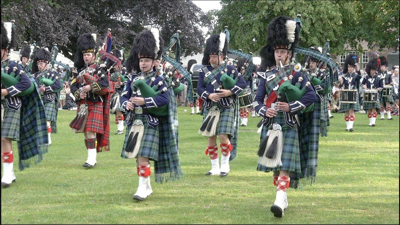 Ballater Pipe Band playing Kilworth Hills during Beating Retreat after ...