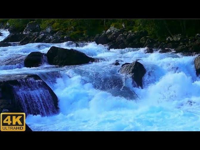 Relaxing Nature Music Nature Sounds Beautiful Rushing River 4-5 Minutes 4K Ultra HD (2022).