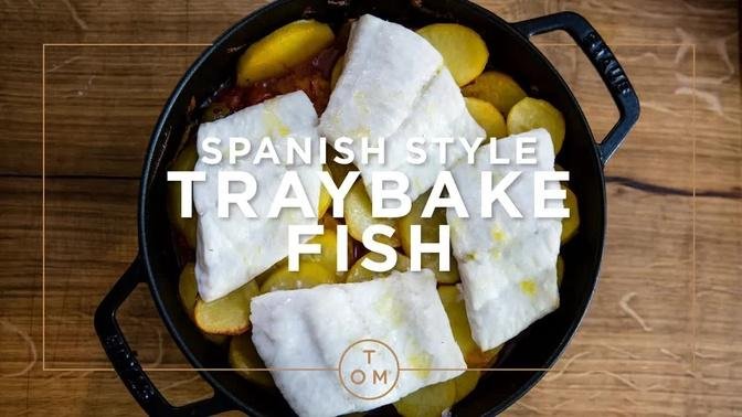 Cooking Healthier with Tom Kerridge: Spanish Style Traybake Fish