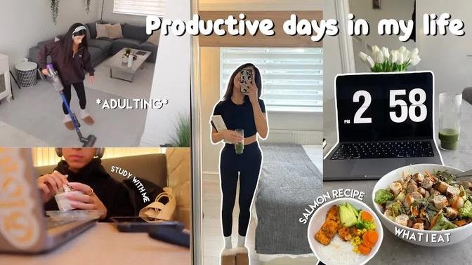 *ADULTING* Days In My Life ✨ | living alone, being productive, studying, chores + more!
