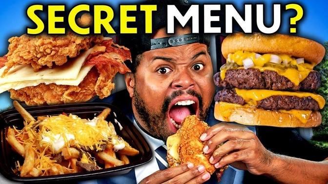 Eat In One Second - Fast Food Secret Menus! (McDonalds, Five Guys, Taco ...