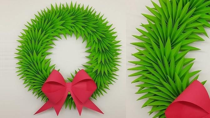 Paper Wreath for Christmas Decorations Ideas _ How to Make Paper Christmas Wreath