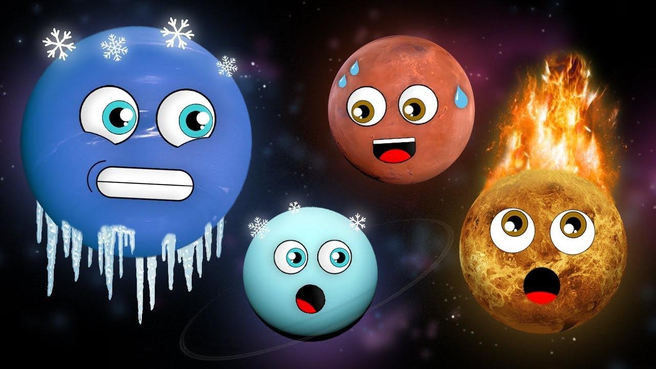 Planet Temperature Comparisons Coldest To Hottest Planets In The Solar System Videos Klt