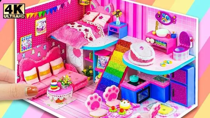 DIY Miniature Cardboard House #83 ❤️ Design and Build Cute Cat House for Hamster from Cardboard