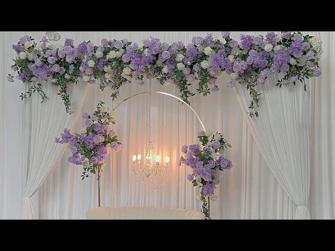 -DIY - Purple Lilac Floral Backdrop.