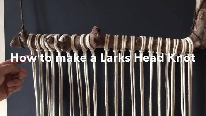 How to do macrame knots - LARKS HEAD KNOT
