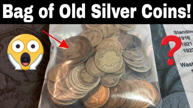 Bag of Old Silver Coins - Junk Silver Purchase and Hunt
