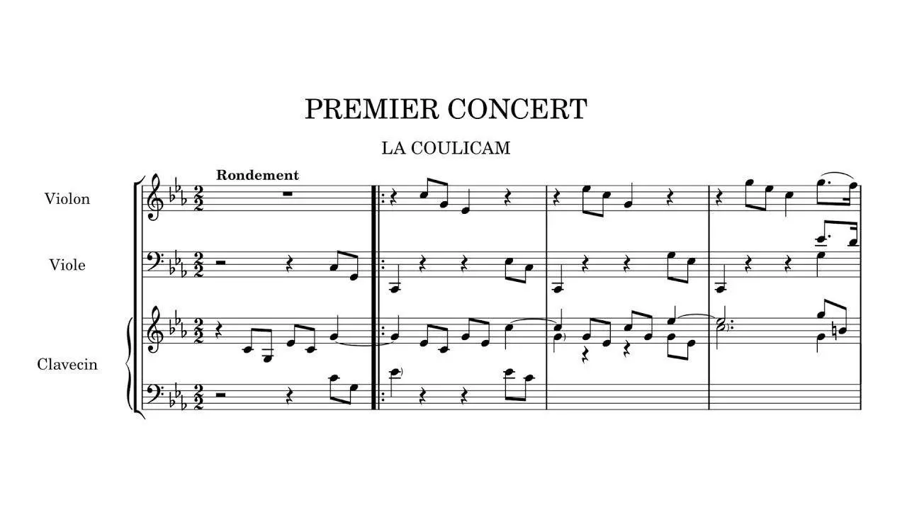 Jean Philippe Rameau – Pièces de clavecin en concerts, 1er Concert