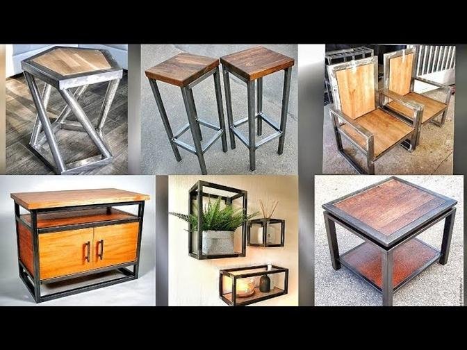 100 Combination of Metal Table,Metal Chair,Metal Shelves & Metal Furniture Design ｜iron and wood