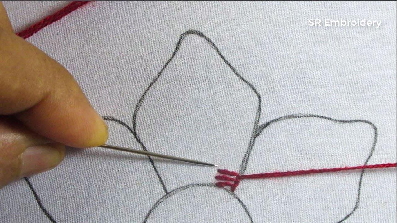 Hand Embroidery New And Easy Blanket Stitch Variation Awesome Flower Design By SR Embroidery