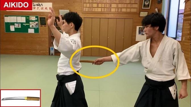Amazing! Aikido Tanto Dori (short sword) - Shirakawa Ryuji shihan