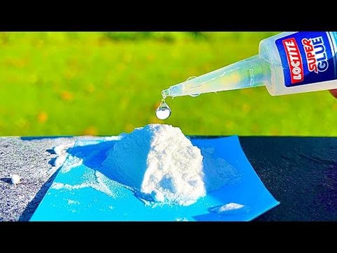 Super Glue and Baking soda ! Pour Glue on Baking soda and Amaze With Results