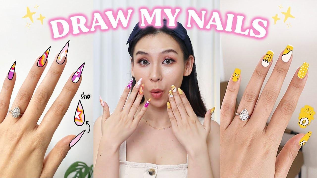 Draw My Nails! *recreating my subscriber's designs* 💅🏻