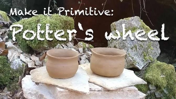 Primitive pottery 1: Potter's wheel from limestone slabs ⚱️