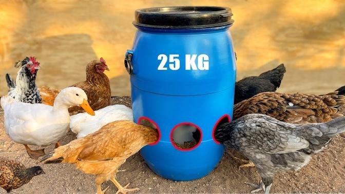 Süper Fikir | 25 kg Depolu Mükemmel Tavuk Yemlik Yapımı