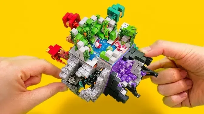 Minecraft Rubik\'s Cube kết hợp hai trò chơi kinh điển, được yêu thích bởi hàng triệu người trên toàn thế giới. Xem những hình ảnh của nó và cùng thử sức với trò chơi đầy thử thách này.