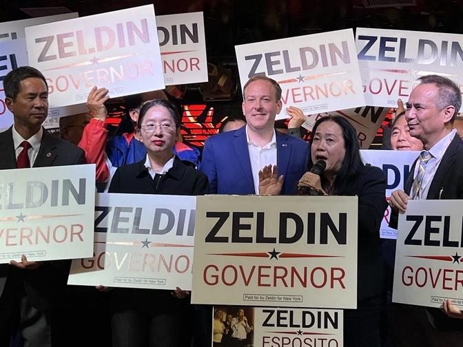  Chinese American Communities support Lee Zeldin running for Governor of New York State in Flushing 
