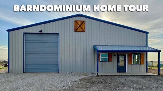 1250 sqft COMPLETED BARNDOMINIUM HOME | EMPTY HOUSE TOUR | Texas Best Construction