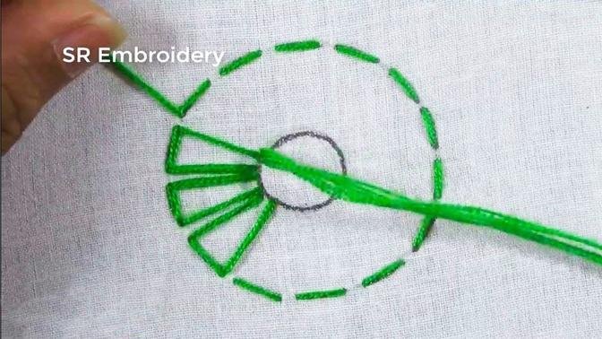 Hand Embroidery Circle Flower Brazilian Design Stitch Easy Circle Flower Embroidery Tricks For Tutor