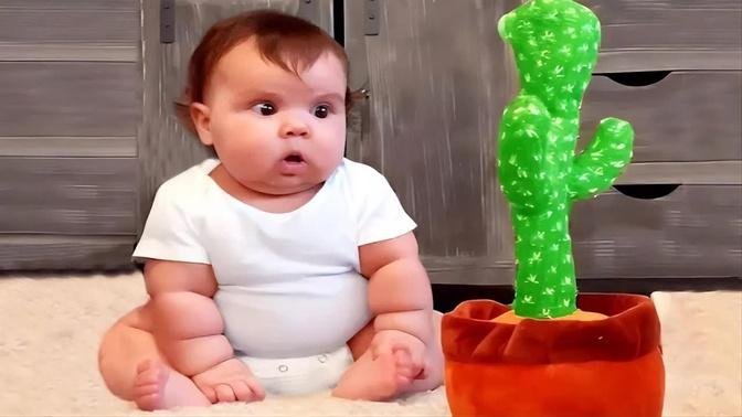 Funny Babies' Reactions when Playing New Toys || Cool Peachy