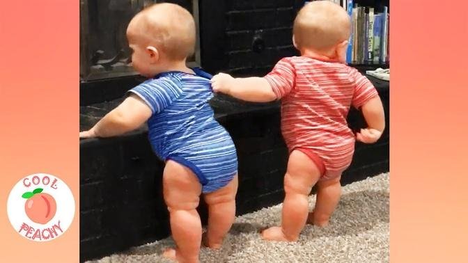 TOP Videos of Funny Twin Babies Compilation __ Cool Peachy