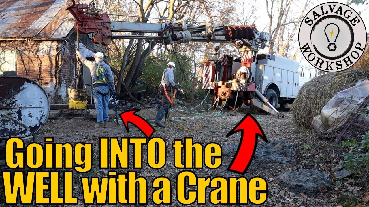 Saving an OLD Farm Well with a Crane Truck & HAND Tools ~ The Cattle are THIRSTY ~ Auger Crane Truck