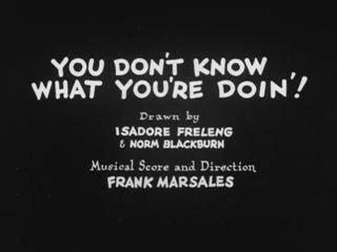 Looney Tunes | 1931 | You Don't Know What You're Doin'! | Warner Bros