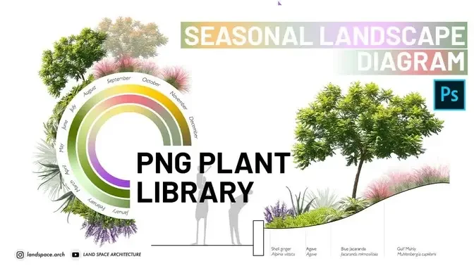 Seasonal Planting Diagram in Photoshop | PNG Planting Library